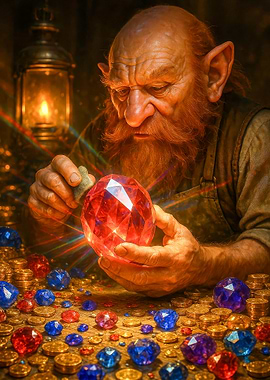 Dwarf Gemcutter with Ruby