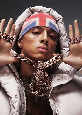 Central Cee Portrait with Jewelry