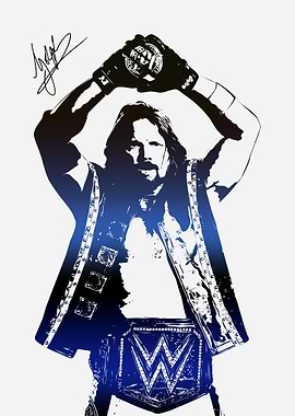 AJ Styles WWE Champion Art