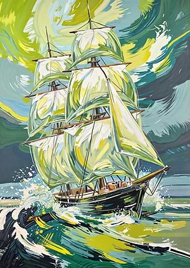 Sailing Ship Painting