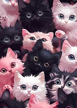 Cute Cats Illustration