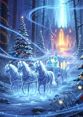 Winter Carriage Ride to the Castle