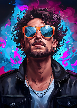 Colorful man Portrait T-Shirt