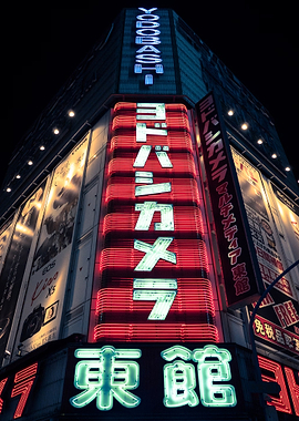 Neon Signs in Tokyo at Night