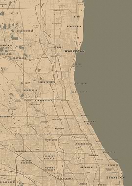 Detailed Map of Waukegan