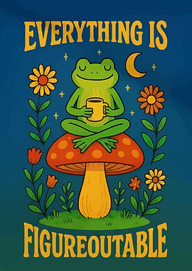 Everything is Figureoutable Frog Illustration