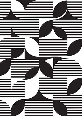 Black and White Geometric Pattern