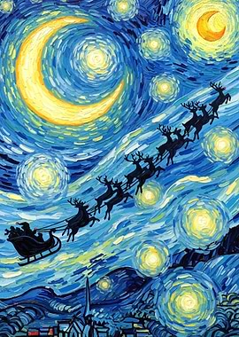 Starry Night Santa Claus