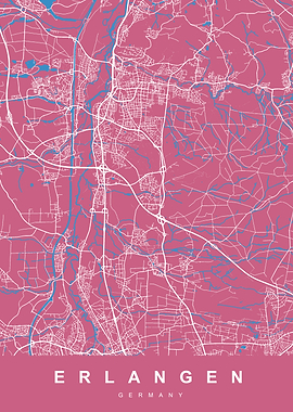 Erlangen, Germany City Map