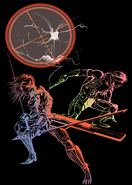 Metal Gear Solid Neon Art