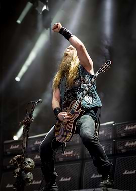 Zakk Wylde performing live on stage
