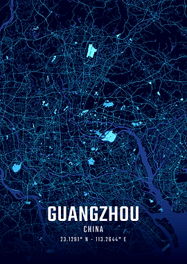 Guangzhou Midnight City Map