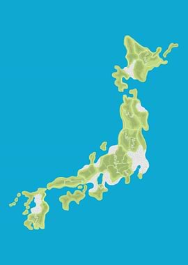 Japan Map Illustration