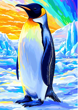 Majestic Emperor Penguin in Arctic Landscape