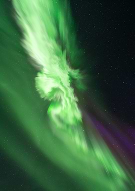 Green Aurora Borealis Explosion