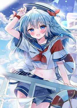 Anime Girl in Sailor Outfit
