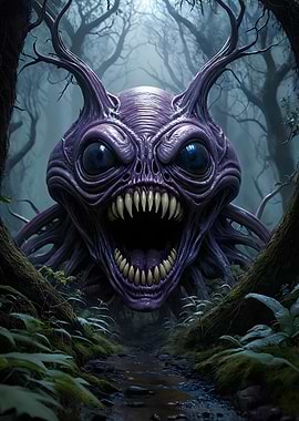 Purple Monster in Forest