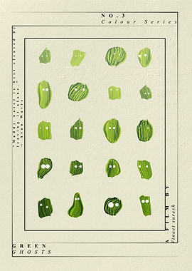 Green Ghosts – Bright Minimal Abstract Wall Art