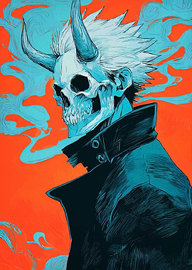 Horned Skull in Coat