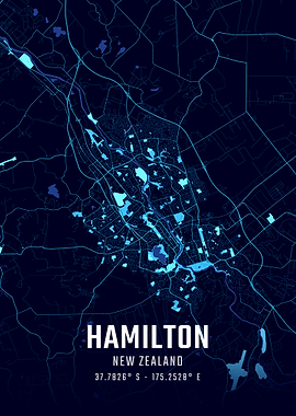 Hamilton Midnight City Map