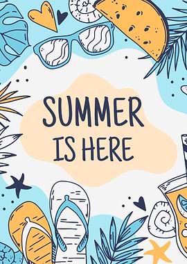 Summer is Here Doodle Art