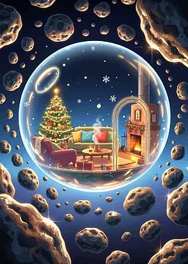 Christmas in Space Globe