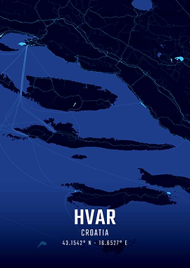 Hvar Midnight City Map