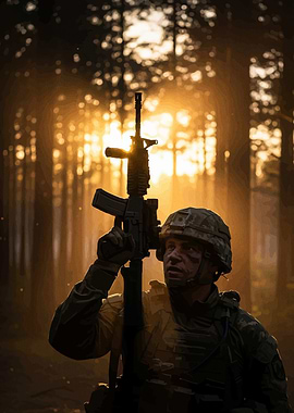 Soldier Rifle Forest