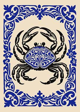 Ornate Crab Illustration