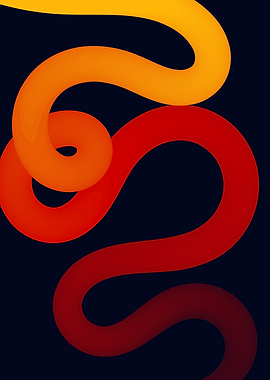 Abstract Colorful Tubes on Dark Background