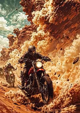 Motorcycle Rally Desert