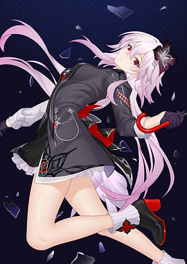 Anime Girl with Pink Hair