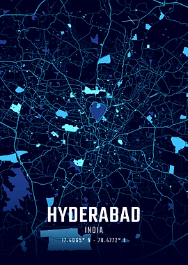 Hyderabad Midnight City Map