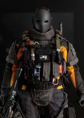 Heavily Armed Soldier Figure