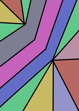 Abstract Geometric Color Block Art