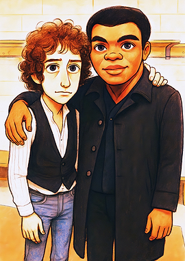 Bob Dylan and Muhammad Ali Portrait