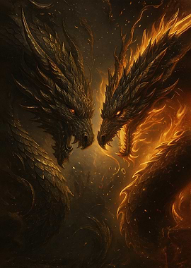 Two Dragons Face-Off