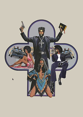 Black Caesar movie poster style art