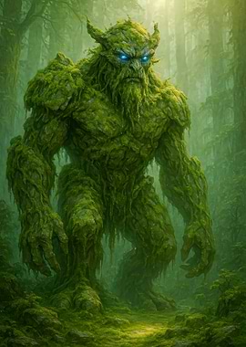 Moss Creature in Forest