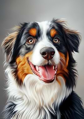 Happy Bernese Mountain Dog Portrait