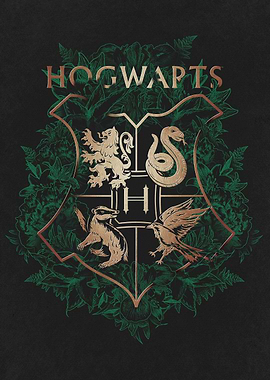 Hogwarts Crest: Ivy & Gold