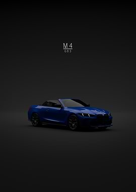 Blue BMW M4 G83 Convertible
