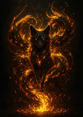 Fiery Fox Digital Art