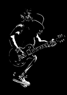 Slash Guitarist Silhouette