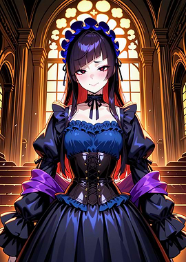 Anime Girl in Gothic Dress