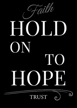 Faith, Hope, and Trust Typography Art – Dark Edition