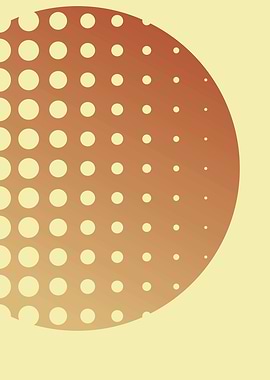 Abstract Red Circle with Dots