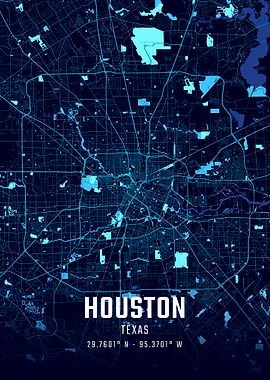 Houston Midnight City Map