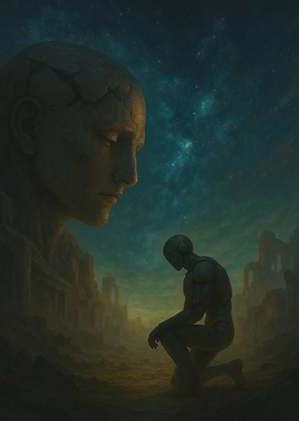 The Last Dream of Humanity – Cinematic Sci-Fi Wall Art