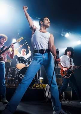Queen band performing on stage